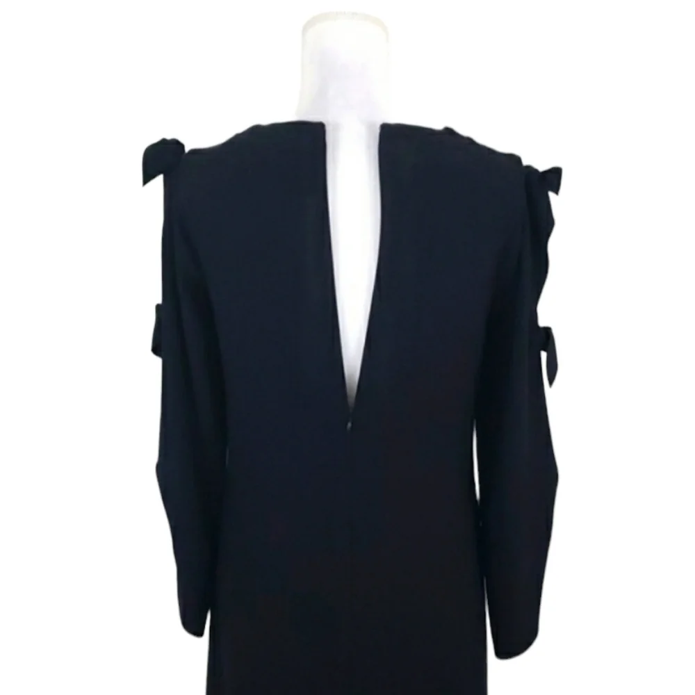 Tahari ASL~Woman Size 2~ Black Sheath Dress, Long Slit Sleeve, Fully Lined. - Picture 10 of 12